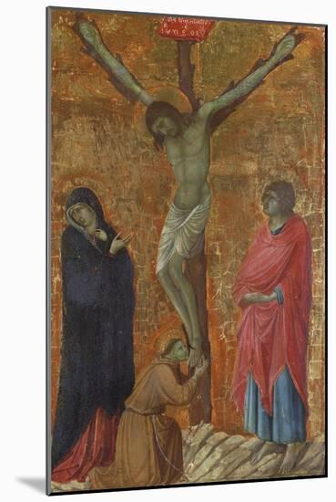 Crucifixion with St Francis-Ugolino Di Nerio-Mounted Giclee Print