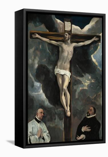 Crucifixion with Two Donors-El Greco-Framed Stretched Canvas
