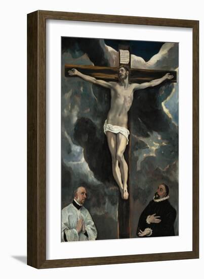 Crucifixion with Two Donors-El Greco-Framed Giclee Print