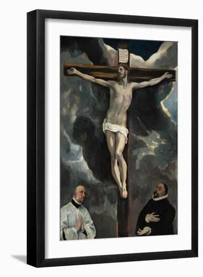 Crucifixion with Two Donors-El Greco-Framed Giclee Print