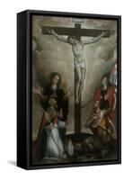 Crucifixion with Virgin and Sts. John, Apollinaris and Vitale-Francesco Longhi-Framed Stretched Canvas