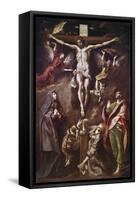 Crucifixion with Virgin, Magdalene, St. John and Angels-El Greco-Framed Stretched Canvas