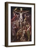 Crucifixion with Virgin, Magdalene, St. John and Angels-El Greco-Framed Giclee Print