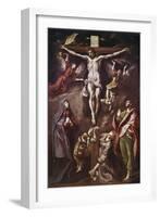 Crucifixion with Virgin, Magdalene, St. John and Angels-El Greco-Framed Giclee Print