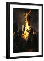 Crucifixion-Rembrandt van Rijn-Framed Art Print