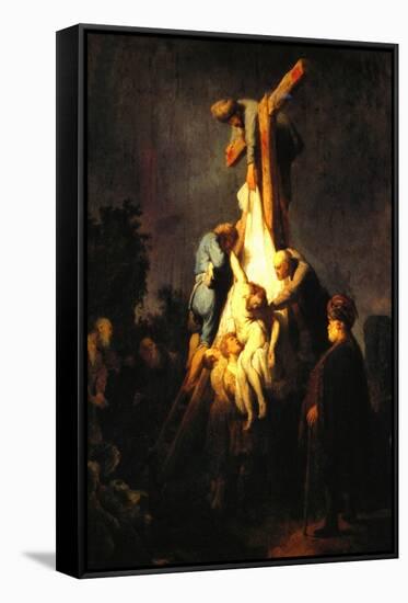 Crucifixion-Rembrandt van Rijn-Framed Stretched Canvas