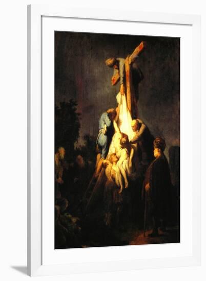 Crucifixion-Rembrandt van Rijn-Framed Art Print