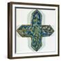 Cruciform Overglaze Leaf-Gilded Tile in the Style of Takht-E Solaiman, 13th-14th Century-null-Framed Giclee Print