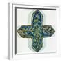 Cruciform Overglaze Leaf-Gilded Tile in the Style of Takht-E Solaiman, 13th-14th Century-null-Framed Giclee Print