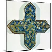 Cruciform Overglaze Leaf-Gilded Tile in the Style of Takht-E Solaiman, 13th-14th Century-null-Mounted Giclee Print