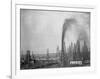 Crude Oil Gushing from Rig-null-Framed Photographic Print