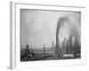 Crude Oil Gushing from Rig-null-Framed Photographic Print