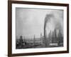 Crude Oil Gushing from Rig-null-Framed Photographic Print