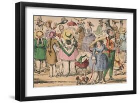 'Cruikshank's Exhibition of Bloomers in Hyde Park, 1852', c1870-George Cruikshank-Framed Giclee Print