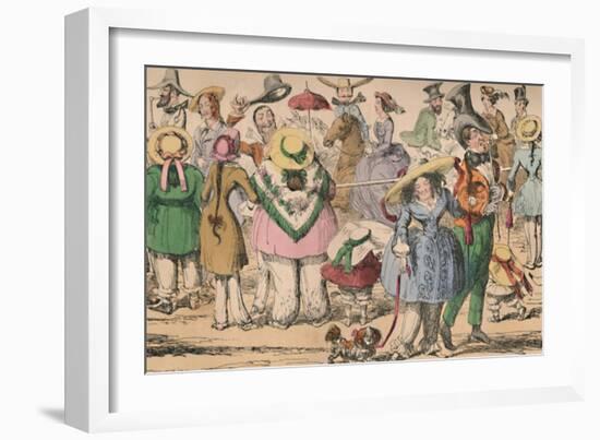 'Cruikshank's Exhibition of Bloomers in Hyde Park, 1852', c1870-George Cruikshank-Framed Giclee Print