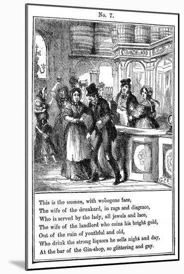 Cruikshank, the Gin Shop, Plate 7-George Cruikshank-Mounted Art Print