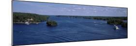 Cruise Boat in a River, St. Lawrence River, Thousand Islands, Ontario, Canada-null-Mounted Photographic Print