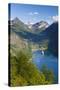 Cruise Boat in Geiranger Fjord-Doug Pearson-Stretched Canvas