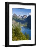 Cruise Boat in Geiranger Fjord-Doug Pearson-Framed Photographic Print