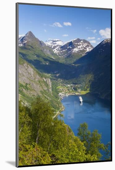 Cruise Boat in Geiranger Fjord-Doug Pearson-Mounted Photographic Print