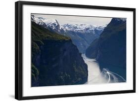 Cruise Boat on Fjord-Doug Pearson-Framed Photographic Print