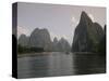 Cruise Boat on Li River Between Guilin and Yangshuo, Guilin, Guangxi Province, China-Angelo Cavalli-Stretched Canvas