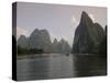 Cruise Boat on Li River Between Guilin and Yangshuo, Guilin, Guangxi Province, China-Angelo Cavalli-Stretched Canvas