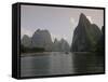 Cruise Boat on Li River Between Guilin and Yangshuo, Guilin, Guangxi Province, China-Angelo Cavalli-Framed Stretched Canvas