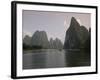 Cruise Boat on Li River Between Guilin and Yangshuo, Guilin, Guangxi Province, China-Angelo Cavalli-Framed Photographic Print