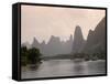 Cruise Boats on Li River Between Guilin and Yangshuo, Guilin, Guangxi Province, China-Angelo Cavalli-Framed Stretched Canvas