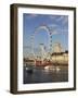 Cruise Boats Sail Past County Hall and the London Eye on the South Bank of the River Thames, London-Stuart Forster-Framed Photographic Print