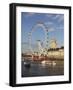 Cruise Boats Sail Past County Hall and the London Eye on the South Bank of the River Thames, London-Stuart Forster-Framed Photographic Print
