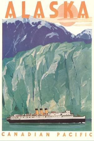 Come Visit Alaska Cruise United States Travel Advertisement Poster Print 