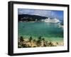 Cruise Ship and Turtle Beach, Ocho Rios, Jamaica-Doug Pearson-Framed Premium Photographic Print