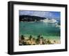 Cruise Ship and Turtle Beach, Ocho Rios, Jamaica-Doug Pearson-Framed Photographic Print