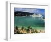 Cruise Ship and Turtle Beach, Ocho Rios, Jamaica-Doug Pearson-Framed Photographic Print