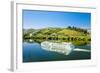 Cruise Ship at Peso Da Regua, Douro Valley, Portugal-phbcz-Framed Photographic Print
