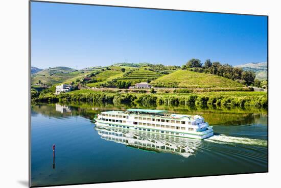 Cruise Ship at Peso Da Regua, Douro Valley, Portugal-phbcz-Mounted Photographic Print