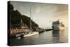 Cruise ship at port, Kingstown, Saint Vincent Island, Saint Vincent And The Grenadines-null-Stretched Canvas