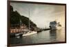 Cruise ship at port, Kingstown, Saint Vincent Island, Saint Vincent And The Grenadines-null-Framed Photographic Print