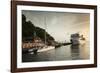 Cruise ship at port, Kingstown, Saint Vincent Island, Saint Vincent And The Grenadines-null-Framed Photographic Print