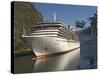 Cruise Ship Berthed at Flaams, Fjordland, Norway, Scandinavia, Europe-James Emmerson-Stretched Canvas