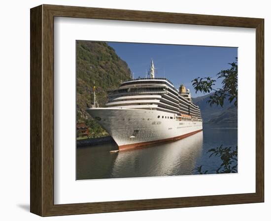 Cruise Ship Berthed at Flaams, Fjordland, Norway, Scandinavia, Europe-James Emmerson-Framed Photographic Print