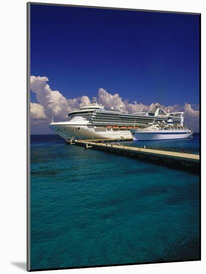 Cruise Ship, Cozumel, Mexico-Walter Bibikow-Mounted Photographic Print