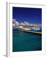 Cruise Ship, Cozumel, Mexico-Walter Bibikow-Framed Photographic Print