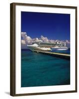 Cruise Ship, Cozumel, Mexico-Walter Bibikow-Framed Photographic Print