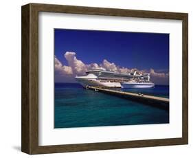 Cruise Ship, Cozumel, Mexico-Walter Bibikow-Framed Photographic Print