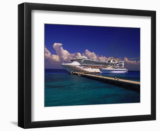 Cruise Ship, Cozumel, Mexico-Walter Bibikow-Framed Photographic Print