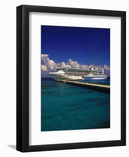 Cruise Ship, Cozumel, Mexico-Walter Bibikow-Framed Photographic Print