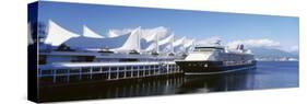 Cruise Ship Docked at a Harbor, Vancouver, British Columbia, Canada-null-Stretched Canvas